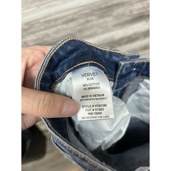 Vervet Womens Mom Jeans Size 24 Blue Erika Stretch New Distressed Medium Wash - Picture 15 of 16